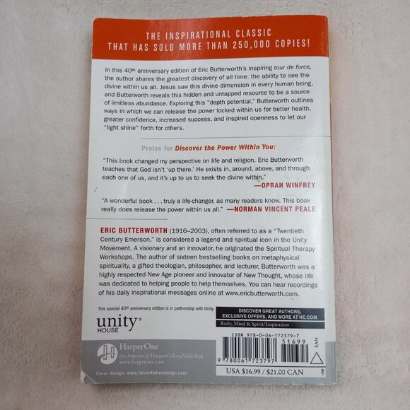 Discover the Power Within You: A Guide Paperback by Eric Butterworth - Picture 8 of 9